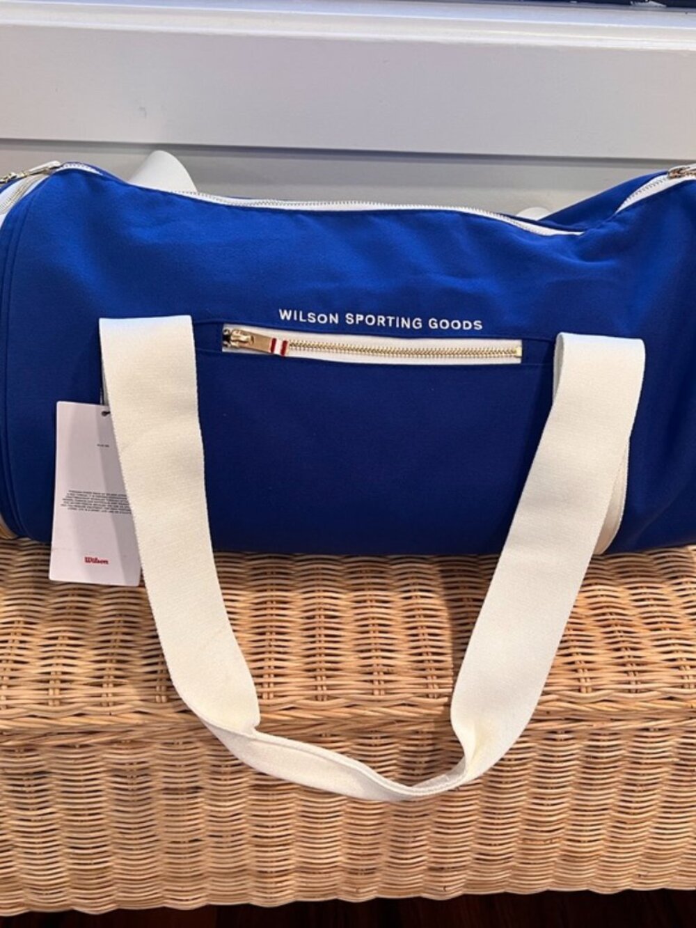 NWT Wilson Sporting Goods Two-A-Day Duffle Bag - Royal Blue / Cream